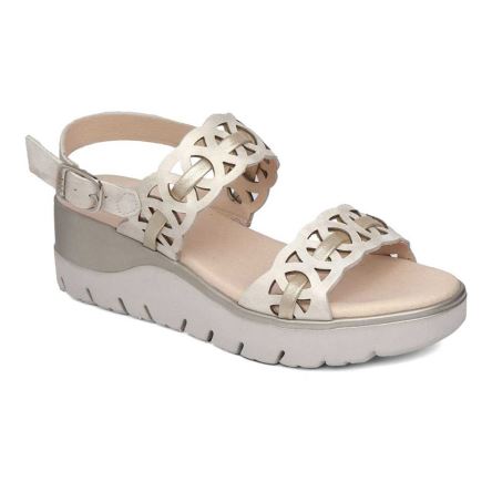 Sandalias Cuña Callaghan 26517 Uwanja Mujer Beige | ECIWFRY