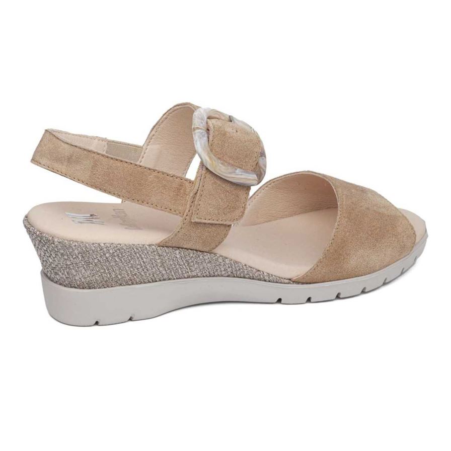 Sandalias Cuña Callaghan 29116 Esperanza Mujer Beige | ECGVZQP