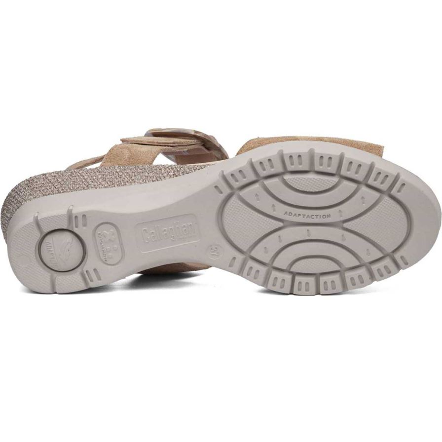 Sandalias Cuña Callaghan 29116 Esperanza Mujer Beige | ECGVZQP