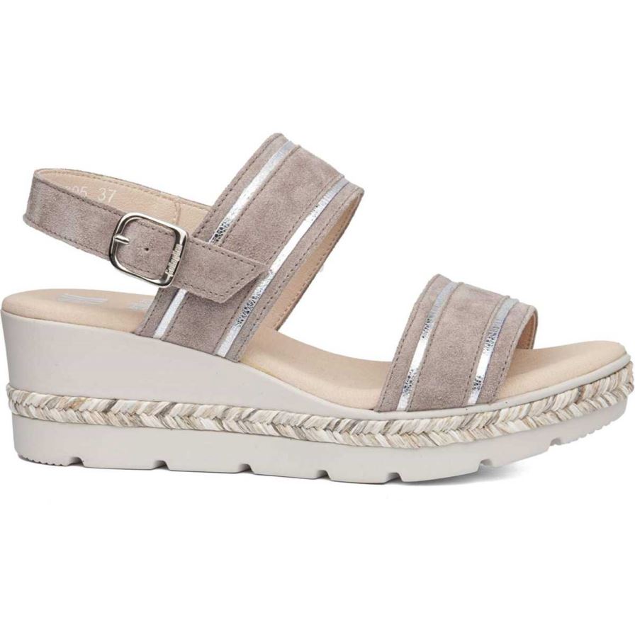 Sandalias Cuña Callaghan 29805 Mara Mujer Beige | ECEHGVF