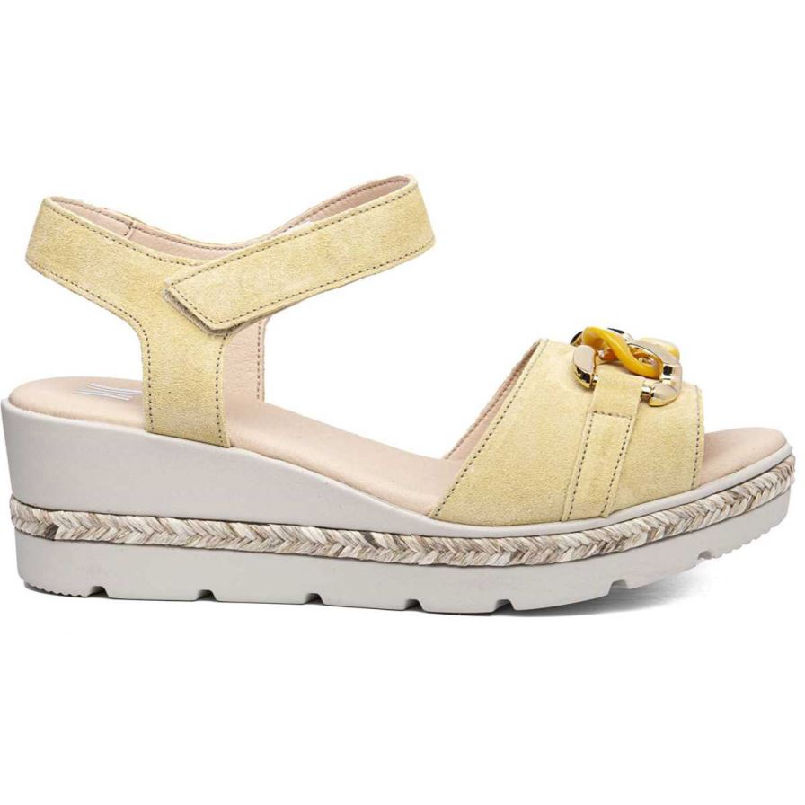 Sandalias Cuña Callaghan 29807 Mara Mujer Amarillo | ECBQURV