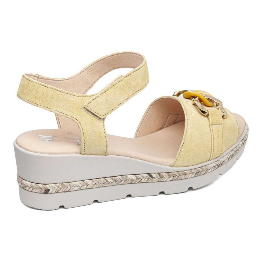 Sandalias Cuña Callaghan 29807 Mara Mujer Amarillo | ECBQURV