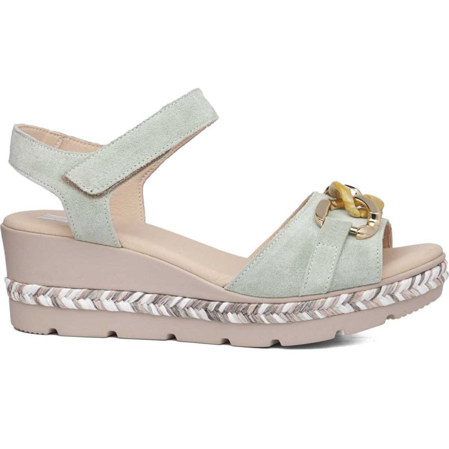 Sandalias Cuña Callaghan 29807 Mara Mujer Verde Menta | ECOHDTY