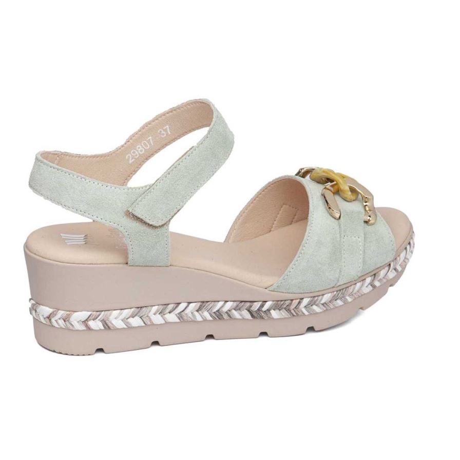 Sandalias Cuña Callaghan 29807 Mara Mujer Verde Menta | ECOHDTY