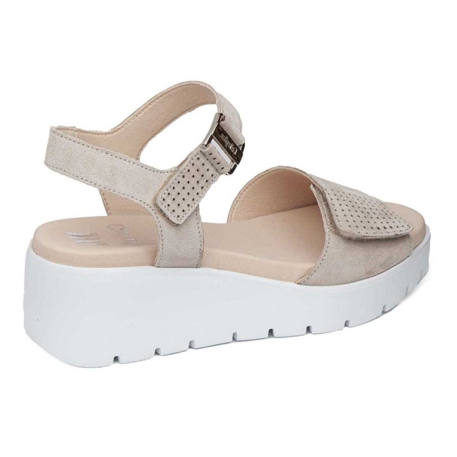 Sandalias Cuña Callaghan 32002 Bera Mujer Beige | ECQDJFM