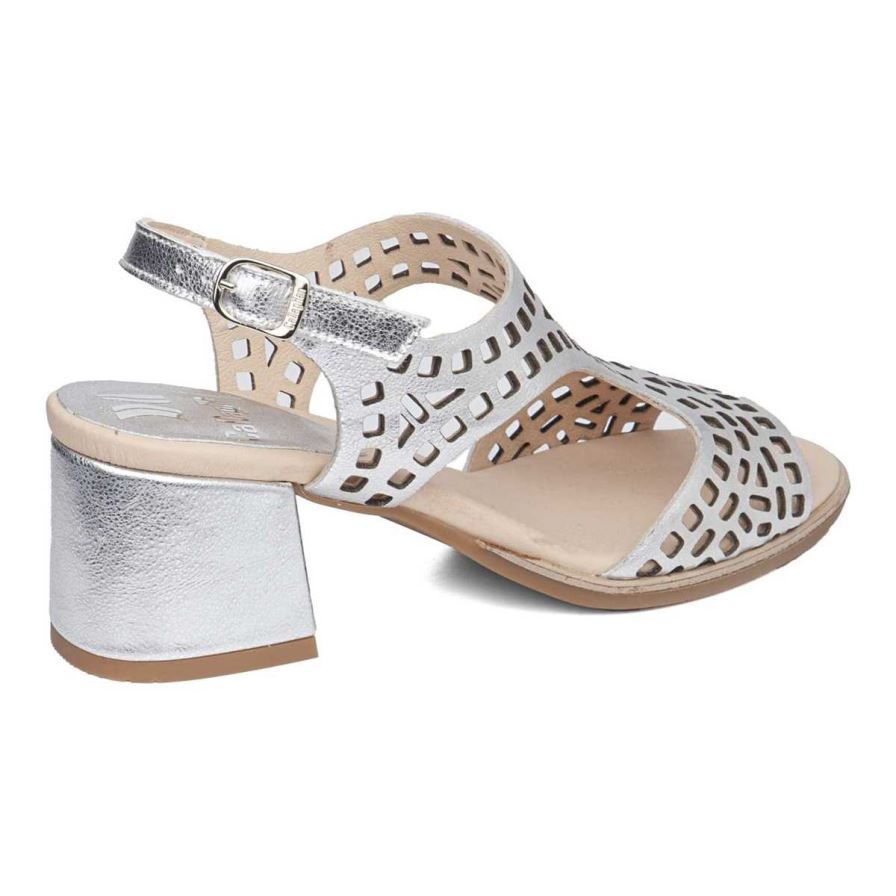 Sandalias Tacones Callaghan 29213 Kibow Mujer Plateadas | ECFDHPU