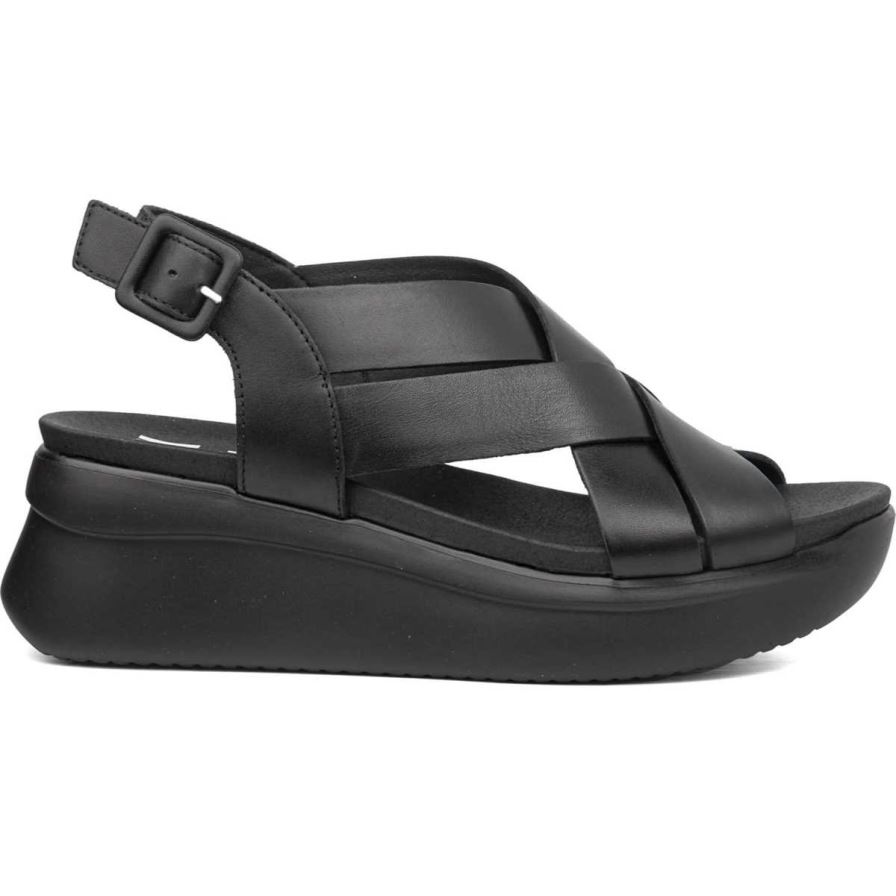 Sandalias de Plataforma Callaghan 29902 Llana Mujer Negras | ECUCQLG