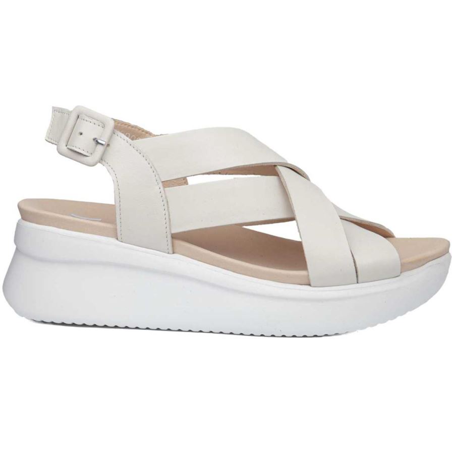 Sandalias de Plataforma Callaghan 29902 Llana Mujer Blancas | ECUPONF