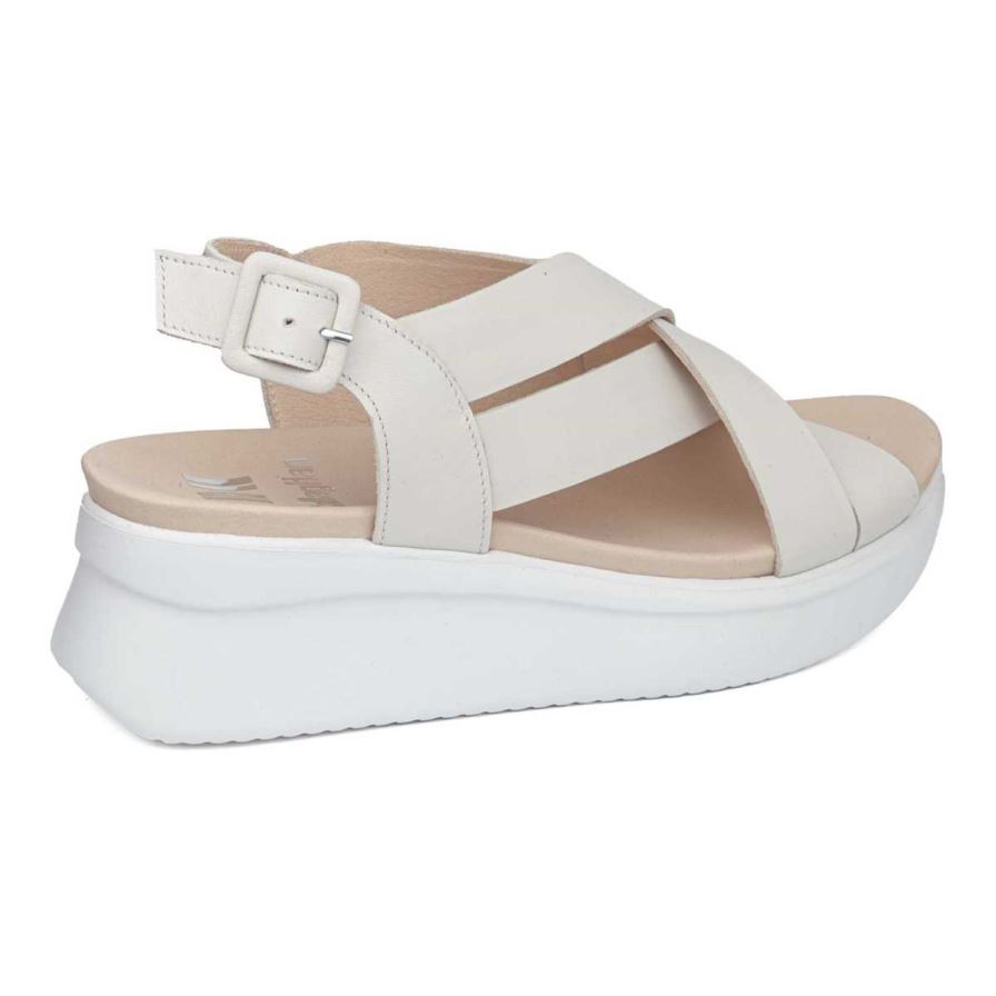 Sandalias de Plataforma Callaghan 29902 Llana Mujer Blancas | ECUPONF