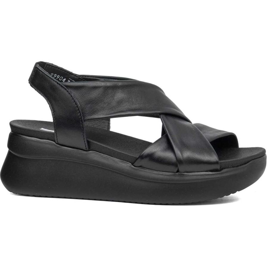 Sandalias de Plataforma Callaghan 29904 Llana Mujer Negras | ECYKXSD