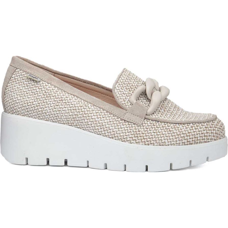 Zapatos Plataforma Callaghan 32100 Amal Mujer Beige | ECGVUWA