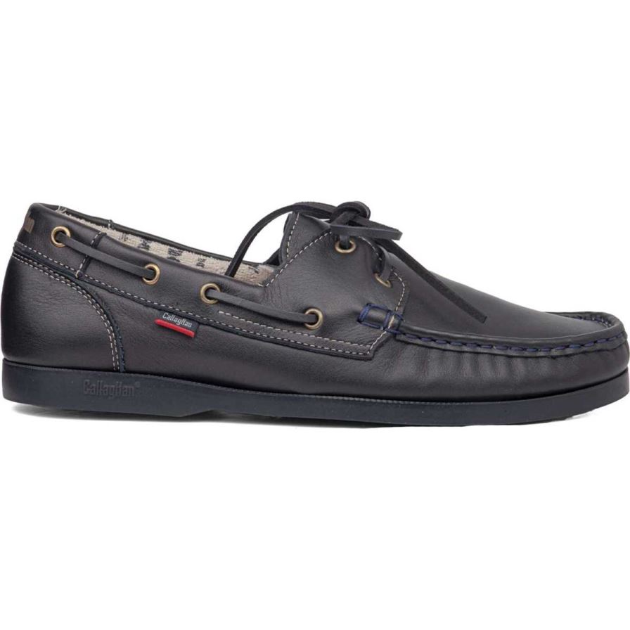 Zapatos del Barco Callaghan 51604 Yate Hombre Negras | ECPSGNX