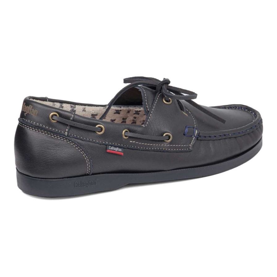 Zapatos del Barco Callaghan 51604 Yate Hombre Negras | ECPSGNX