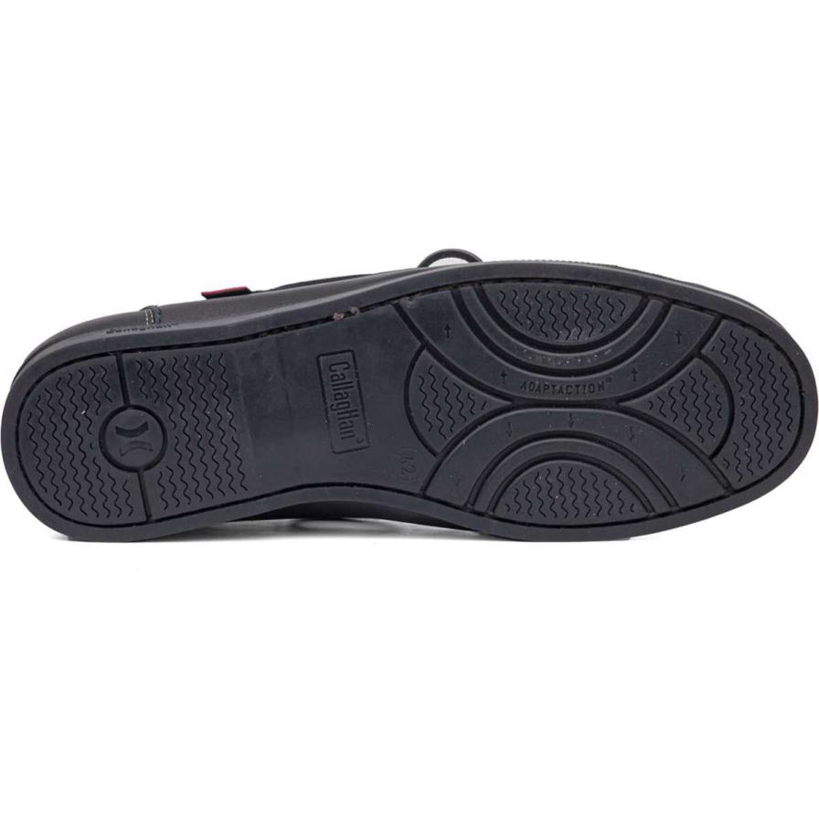 Zapatos del Barco Callaghan 51604 Yate Hombre Negras | ECPSGNX