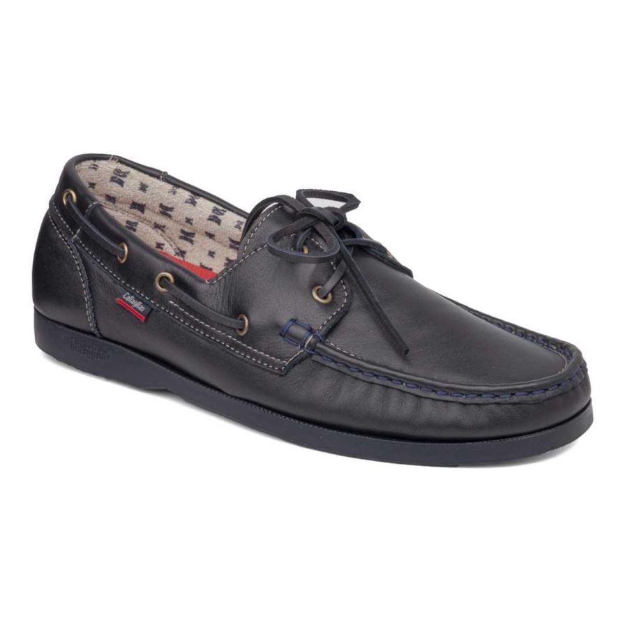 Zapatos del Barco Callaghan 51604 Yate Hombre Negras | ECPSGNX