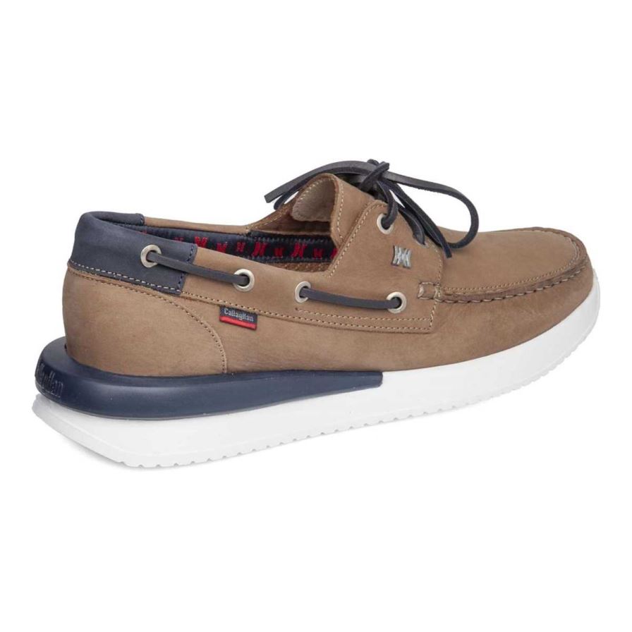 Zapatos del Barco Callaghan 52100 Moses Hombre Beige | ECQHZPK